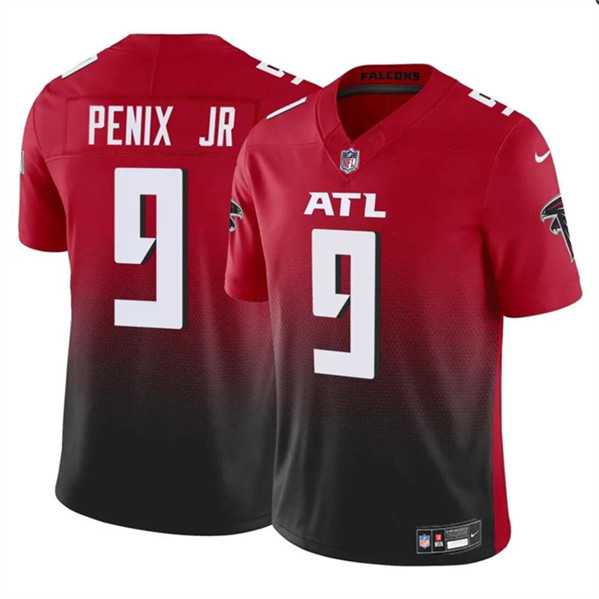 Men & Women & Youth Atlanta Falcons #9 Michael Penix Jr Red Black 2024 Draft F.U.S.E. Vapor Untouchable Limited Stitched Jersey